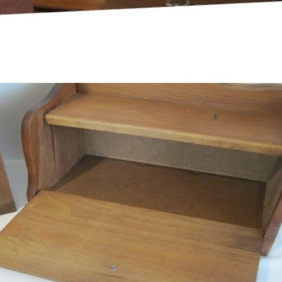 70's Kitchen Solid Wood Bread Box, EUC, 12 x 10 x 12 - Picture 3 of 4